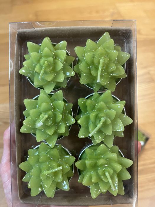 Zestaw 6 świeczek typu tealight ozdobny kwiat