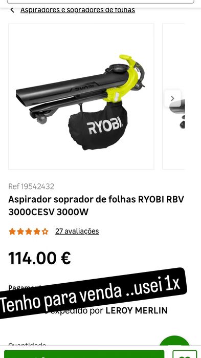 Soprador de lixo  novo