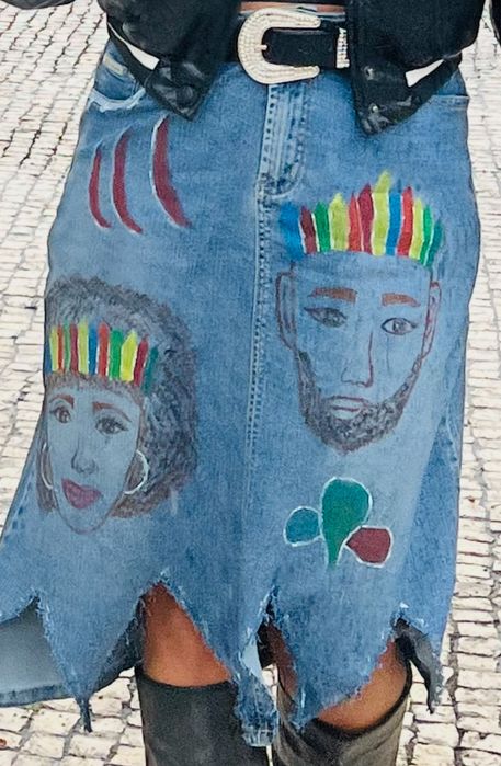 Saia jeans personalizado