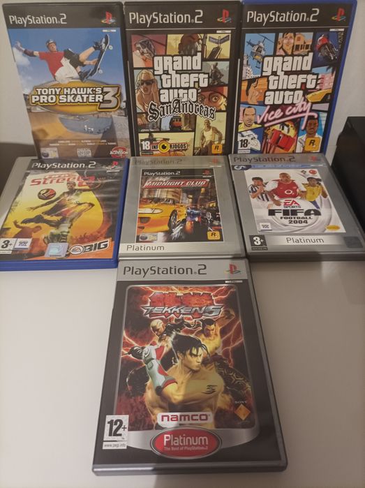 Selling PS2 console with controller, 7 games, and memory card64170303679491121