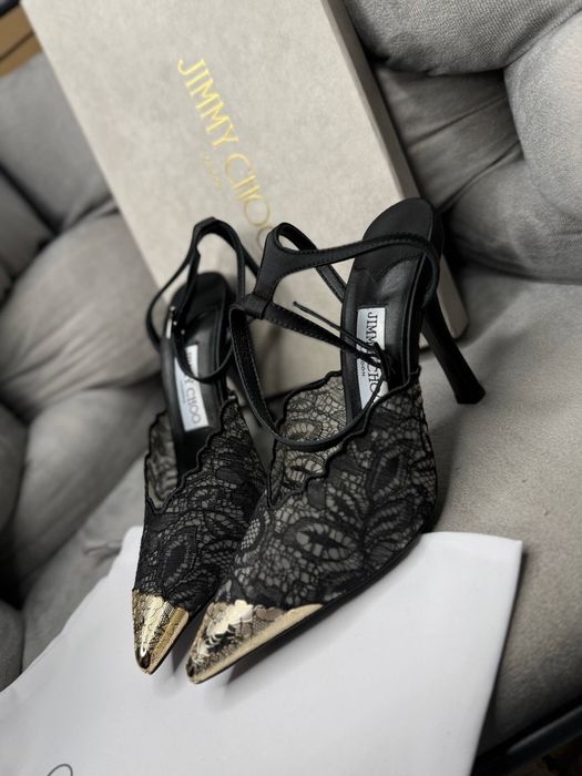 Туфлі Jimmy Choo Кружевные туфли. Босоножки Лодочки