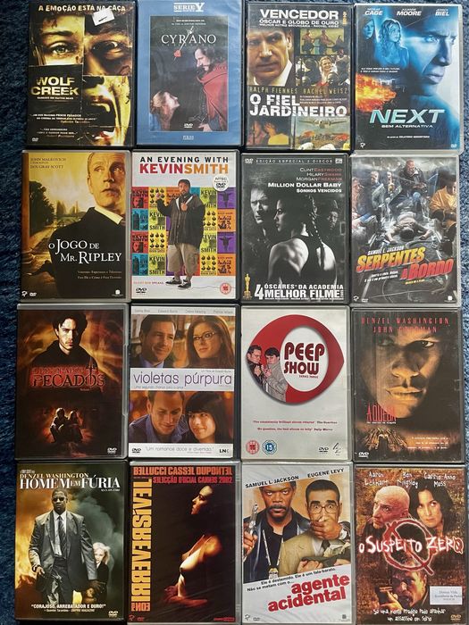 Coleção de filmes em DVD