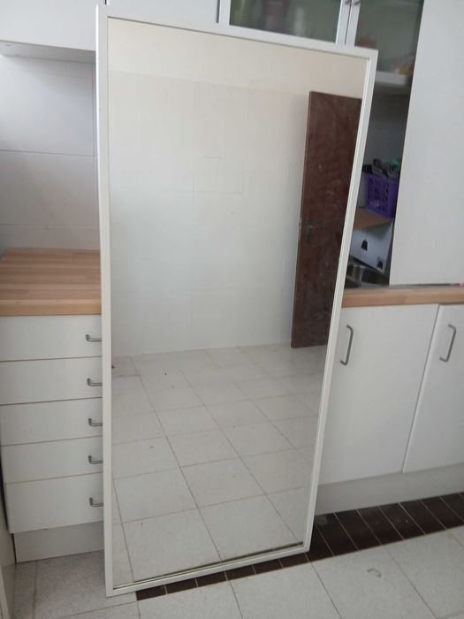 Espelho Ikea moldura branca 160x70 cm