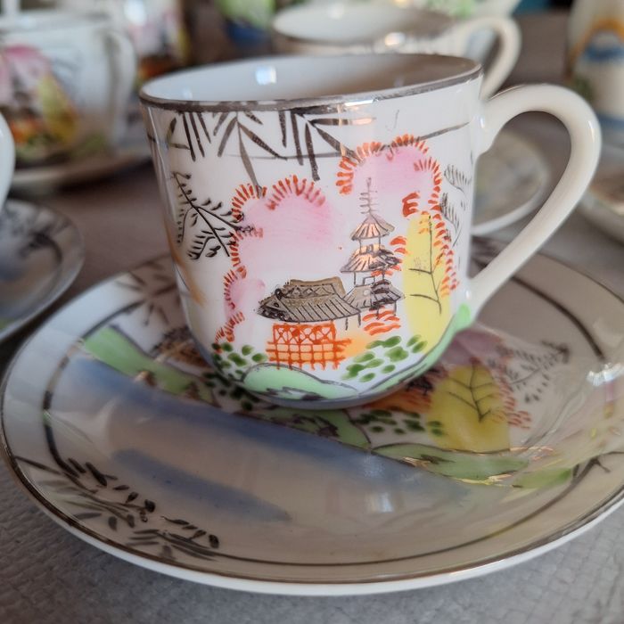 Servico café antique modelo Ritz China pintado a mão