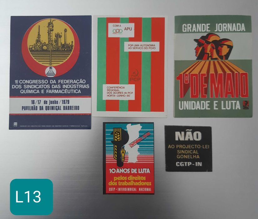 Autocolantes antigos de natureza Política