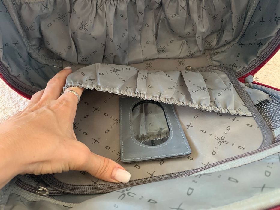 Necessaire de viagem bordô 40x30