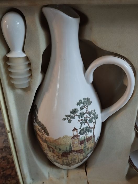 Azeiteiro com 4 pratos ( mosaico d'italia)