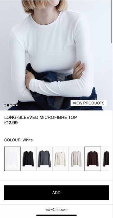 Базовий лонгслів безшовний h&m