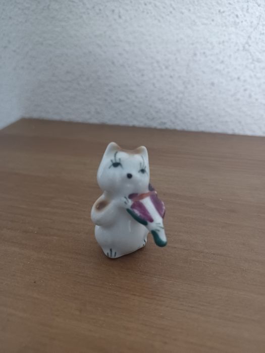 Trio de Gatinhos Músicos em porcelana