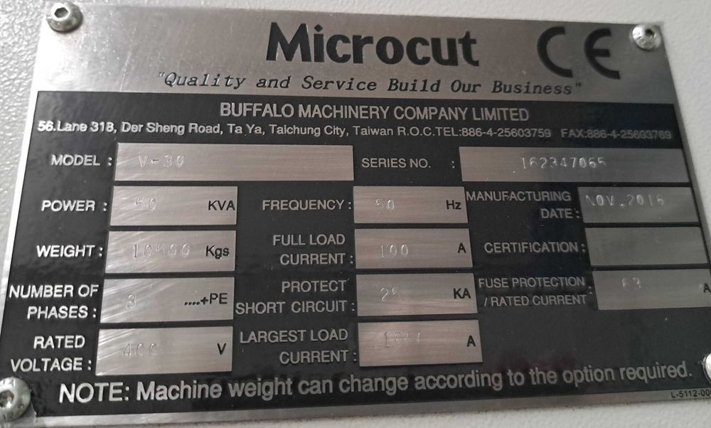 Centro de maquinação MICROCUT V 30 THE CHALLENGER #V5