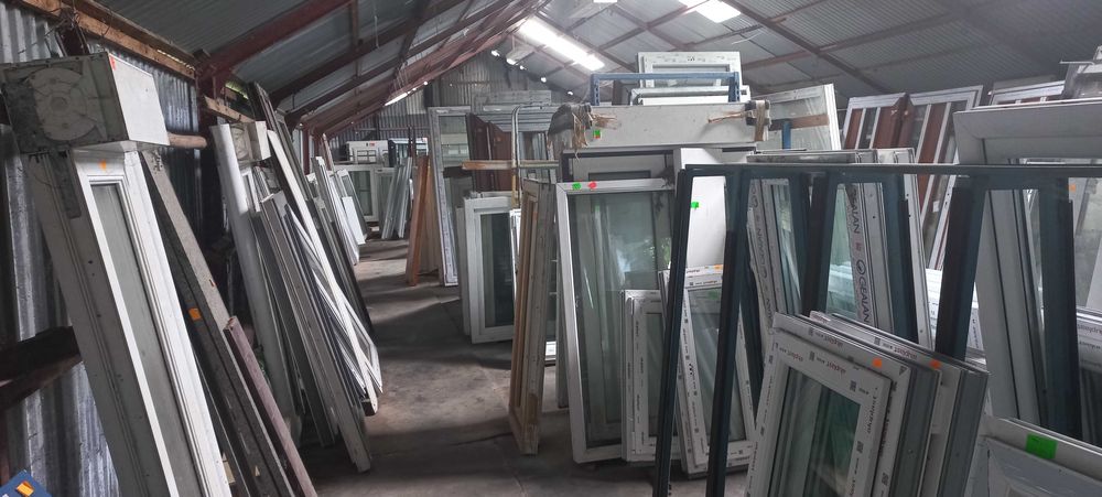 Okna używane białe różne wymiary.