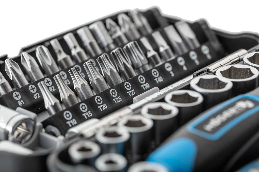 zestaw nasadki bity klucze nasadowe komplet kluczy nasadowych 38szt.