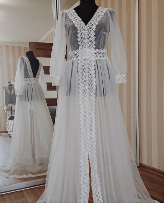 Оренда Пенюар для вагітних | наречених, халатик для ранку нареченої