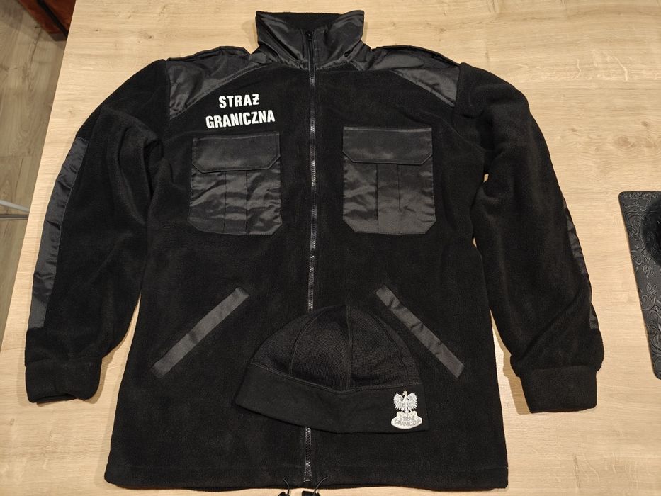 Polar bluza Straż Graniczna SG czarny jak wojskowy MON czapka gratis