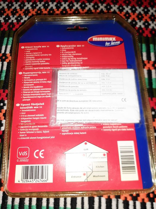 Detetor de fumos novo Minimax