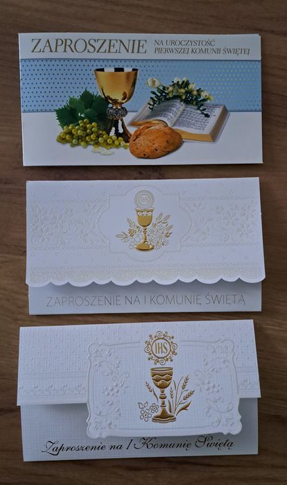 Oddam 3 zaproszenia komunijne