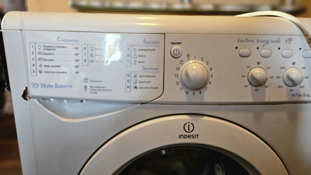 pralka Indesit 5 kg płytka