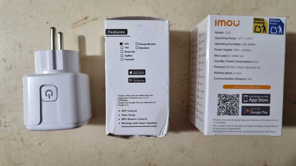 Розумна Wi-Fi розетка Mini Smart Socket та IMOU Smart Plug на 16А/20A