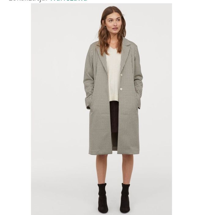 Płaszcz H&M plus size 42 beż i oliwka