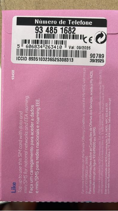 Nos sim card for internet and minutes