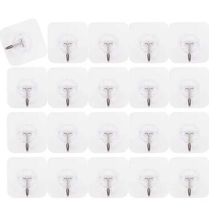 Haczyk mocny przezroczysty przyssawka ścienny