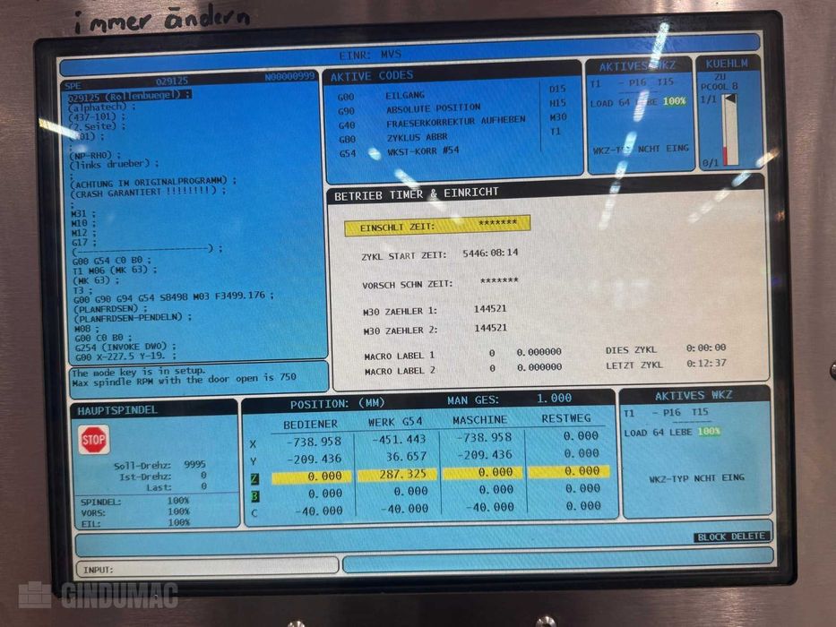 Centrum obróbcze CNC HAAS UMC 750 12000 obr./min
