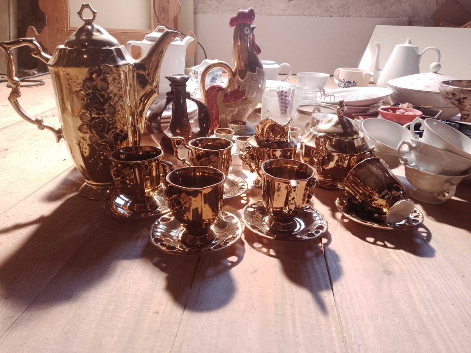Stara porcelana i szkło zestaw 4