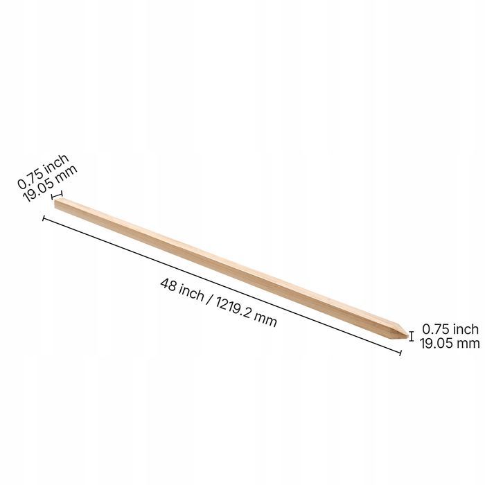 Słupki drewniane VEVOR 25 szt 19X19X1219 mm solidne najwyższa jakość