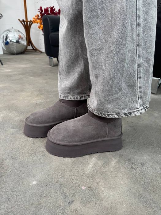 Угги жіночі UGG dipper boots grey 5см