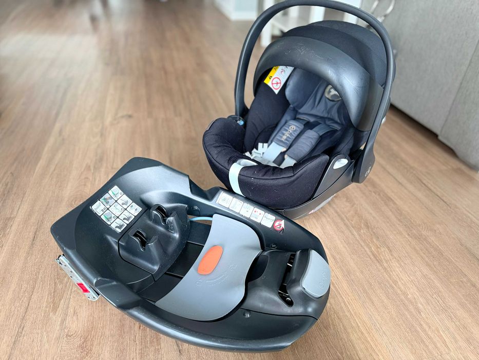 Ovo Cybex Cloud Q + Base Isofix + Capa Verão + Protetor UV Dooky