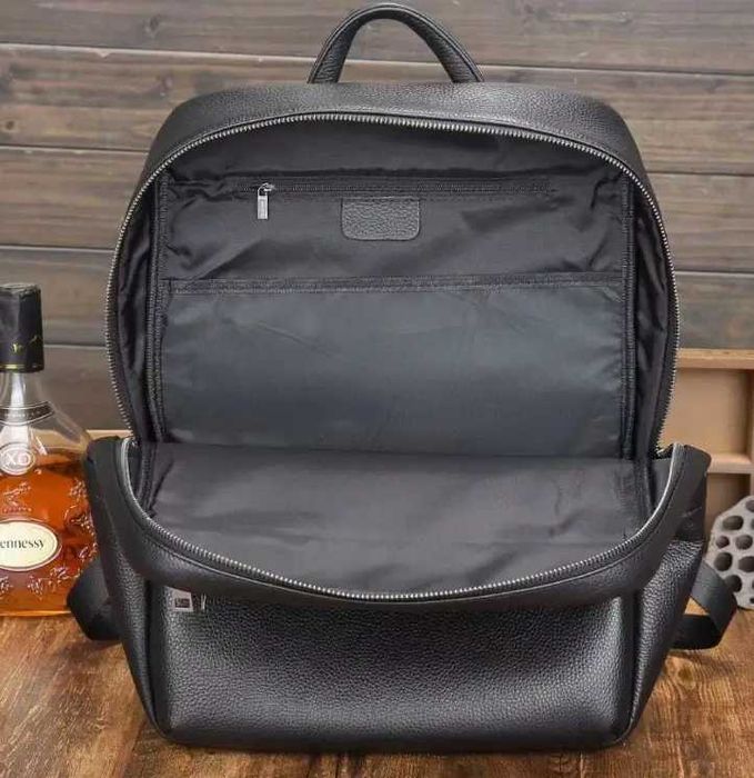 Чоловічий міський рюкзак із натуральної шкіри портфель сумка ранец 2в1