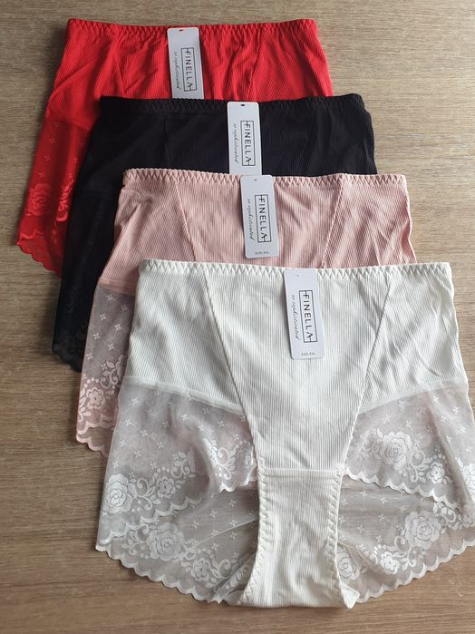 4×damskie figi wysokie 2XL