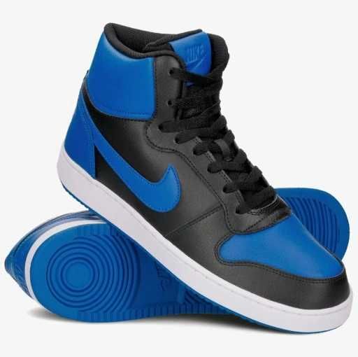 Мужские оригинальные кожаные кроссовки Nike Ebernon Mid Black (42р.26,5-27см)