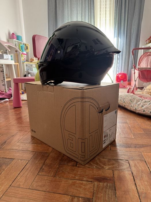 Capacete AGV K1 S Black (XL) + Viseira Escura Extra + Caixa Original