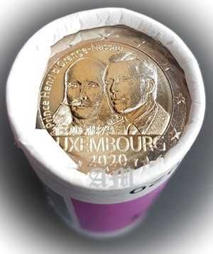 LUXEMBURGO - 2€ Rolo de moedas Príncipe Henry