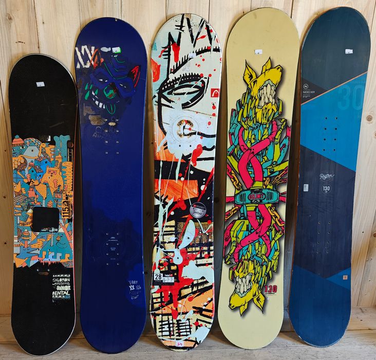 3x Deski snowboardowe JR, pakiet snowboardowy