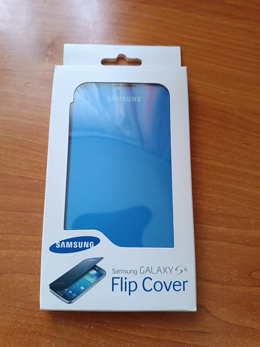 klapka do Galaxy s4 flip cover niebieski