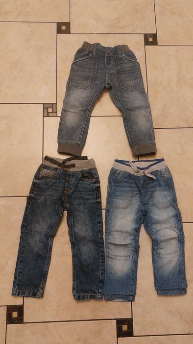 Spodnie jeansowe ocieplane chłopięce r.98
