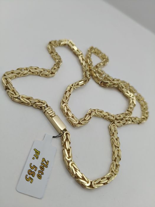 Złoty Łańcuszek Królewski Pr.585 14K Nowy 55cm