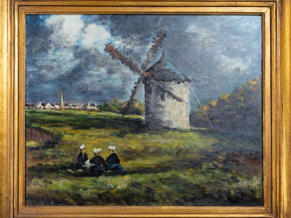 Pintura moinho Barbizon | século XIX