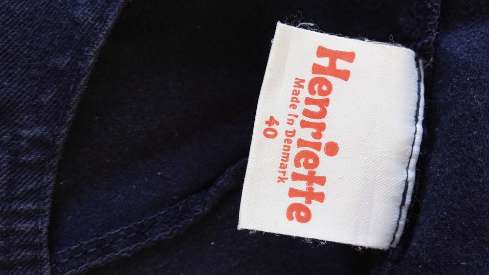 Fartuch Henriette,  bawełniany, granatowy, rozm 40.
