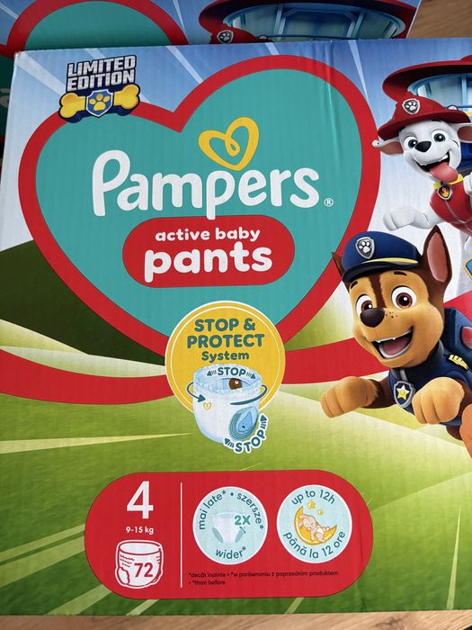 pampers pants rozmiar 4 - 144 sztuki psi patrol