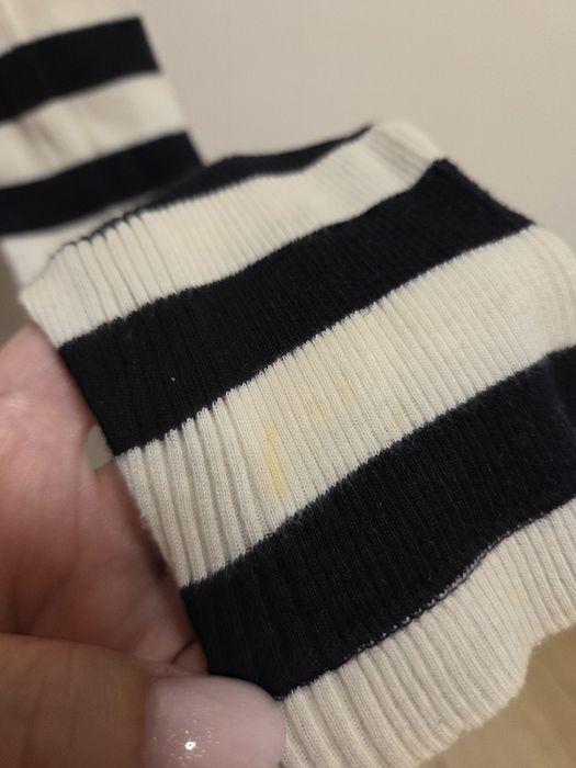 Longsleeve bluzka na długi rękaw w biało czarne paski