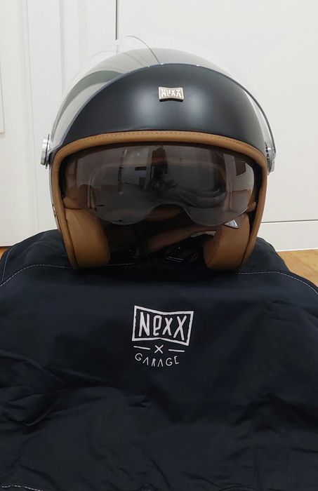 Capacete NEXX X.G30 GROOVY BLACK/CAMEL [XL- 61 - 62] ECE 22-06
