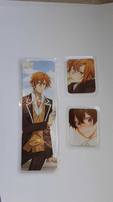 Marcador de livros e ímanes laminados anime Sasaki to Miyano BL yaoi