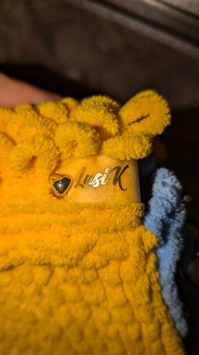 Pluszowa torba, dzianinowa.