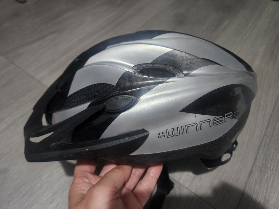 #kask #rowerowy #M #szary #czarny #winner 54-58 #Comus