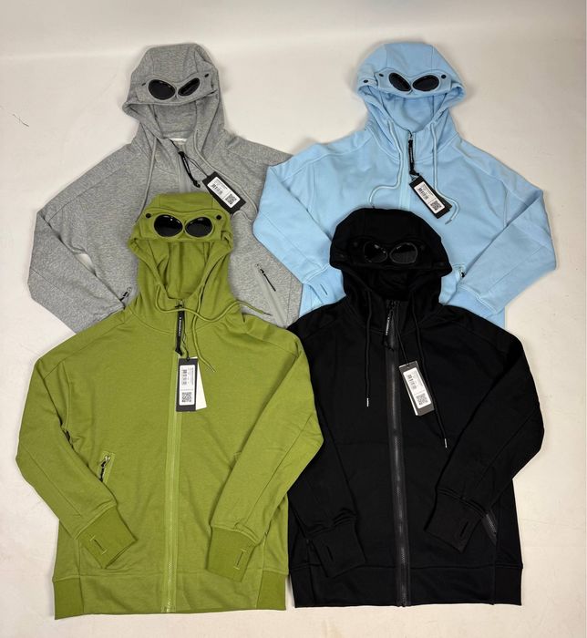 Зіп-худі CP Company з очками чорне/ зіпка сп компані зелена/ худі сіпі