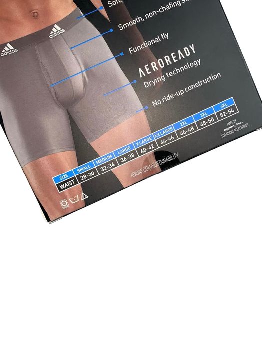 ОРИГІНАЛ боксери Adidas труси чоловічі Performance Underwear сірі чорн