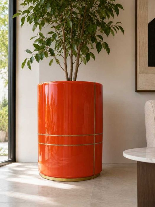 Osłonka ceramiczna RIVERDALE 32 cm dekoracyjna donica premium Ø30 cm